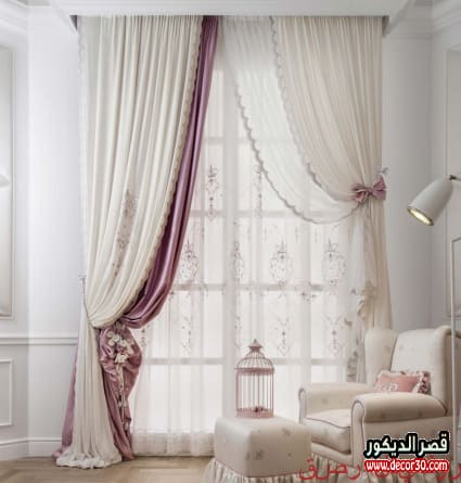 ستائر غرف النوم شيفون