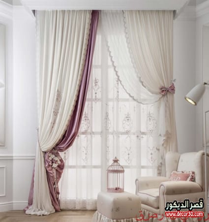 ستائر غرف النوم شيفون