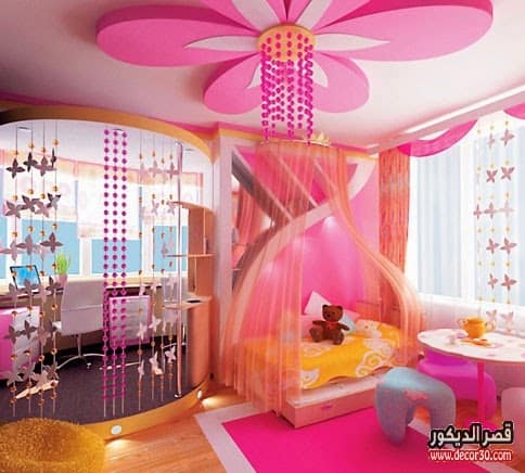 جبس بورد اطفال غرف نوم بنات