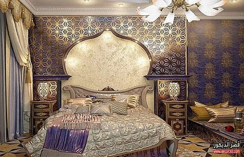 غرف نوم ديكور جبس مغربي أقواس