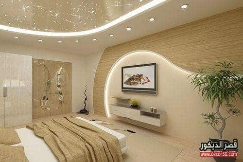 ديكور جبس غرف نوم للاسقف