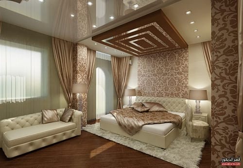 ديكور جبس غرف نوم للعرسان