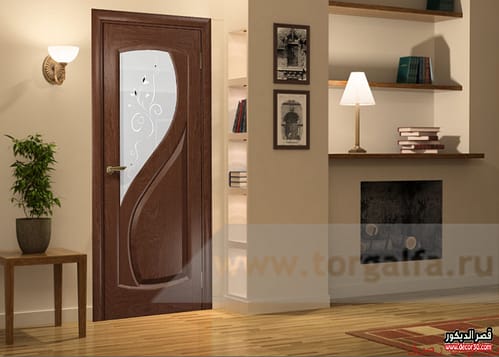 ابواب زجاج مع خشب