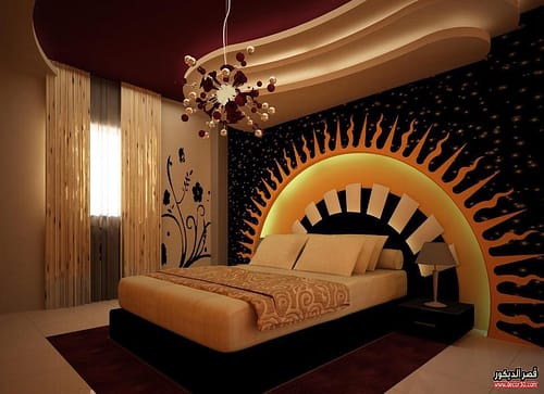 تصميم جبس بورد غرف نوم رومانسية
