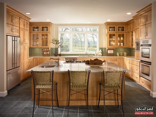 تصميمات wooden kitchens