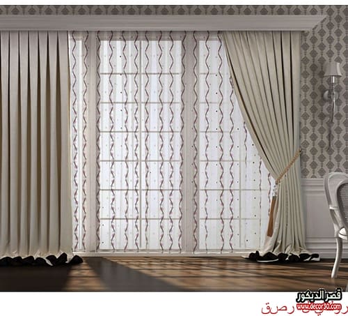 غرف نوم بستائر