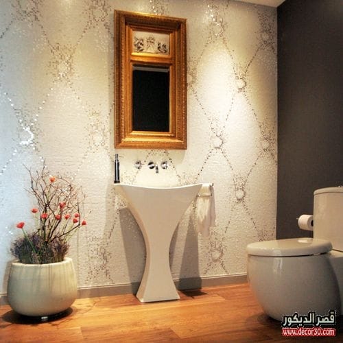 اشكال حمامات بديكور مربع