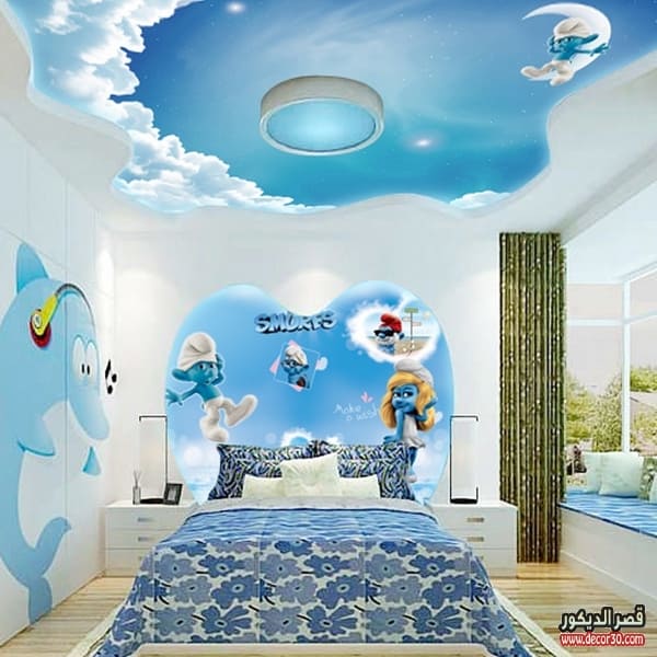 تصاميم ورق ثلاثي الابعاد لغرف الأطفال