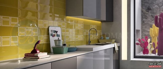 تصميمات سيراميك حوائط مطابخ 
