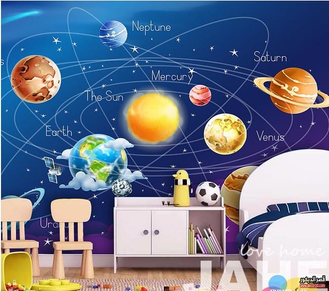 تصاميم ورق جدران غرف أطفال مودرن